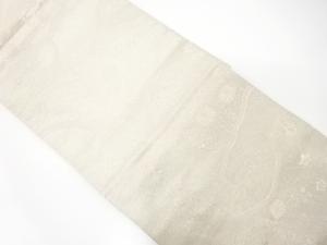 霞に菊・秋草模様織り出し　袋帯